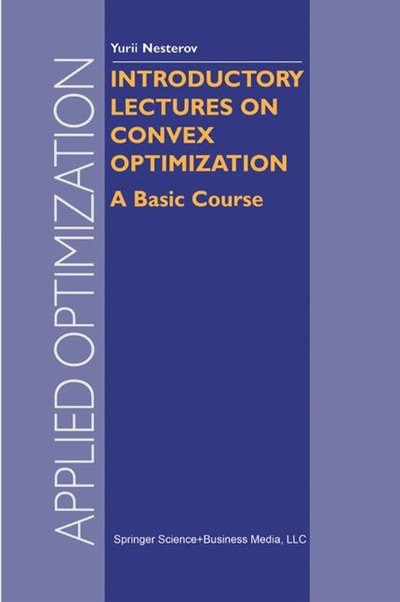 Couverture_Introductory Lectures on Convex Optimization