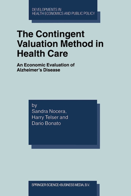 Front cover_The Contingent Valuation Method in Health Care