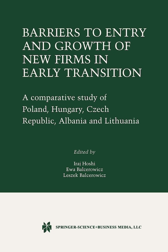 Front cover_Barriers to Entry and Growth of New Firms in Early Transition
