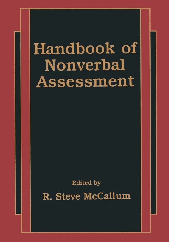 Front cover_Handbook of Nonverbal Assessment