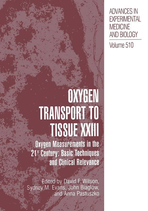 Front cover_Oxygen Transport To Tissue XXIII