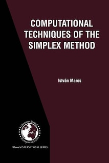 Front cover_Computational Techniques of the Simplex Method