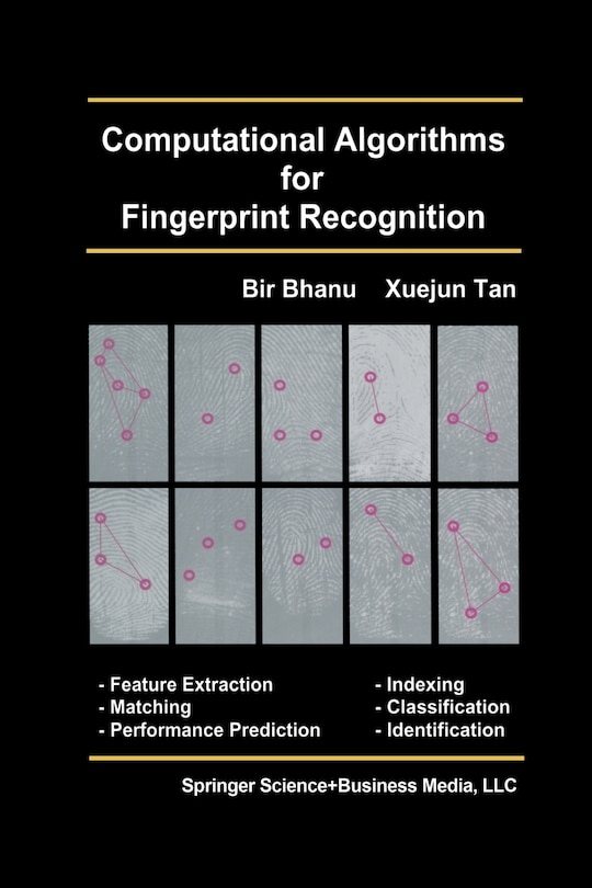 Front cover_Computational Algorithms for Fingerprint Recognition