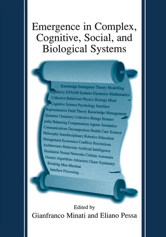 Couverture_Emergence in Complex, Cognitive, Social, and Biological Systems