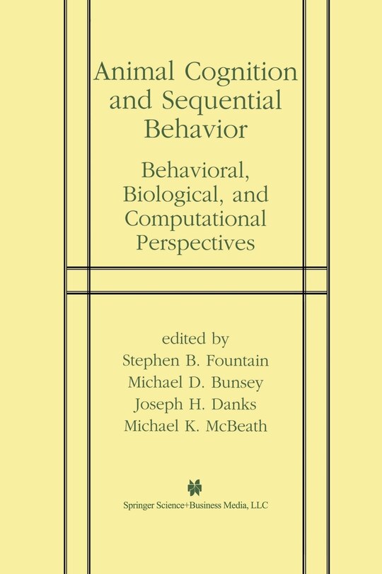 Couverture_Animal Cognition and Sequential Behavior