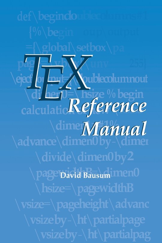 Couverture_TeX Reference Manual