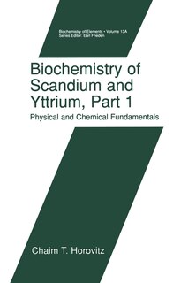 Couverture_Biochemistry Of Scandium And Yttrium, Part 1