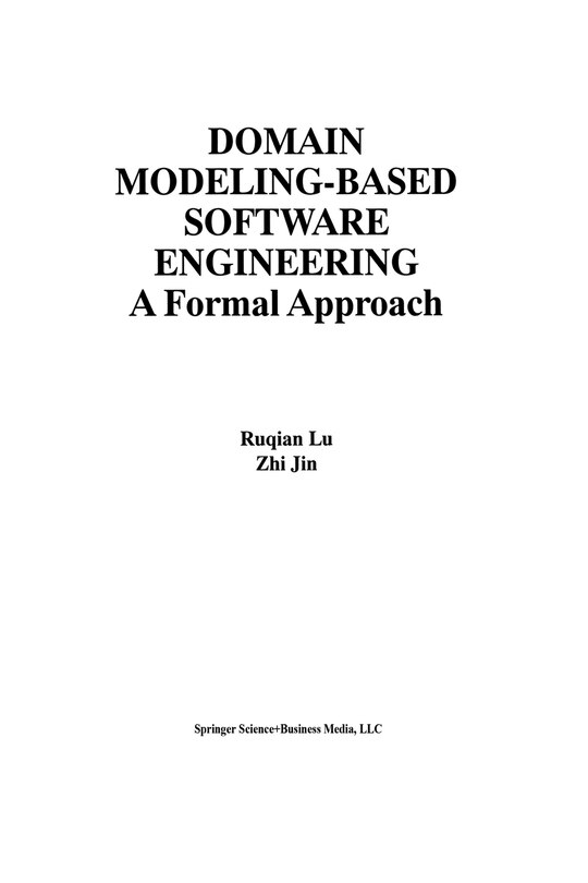 Front cover_Domain Modeling-based Software Engineering