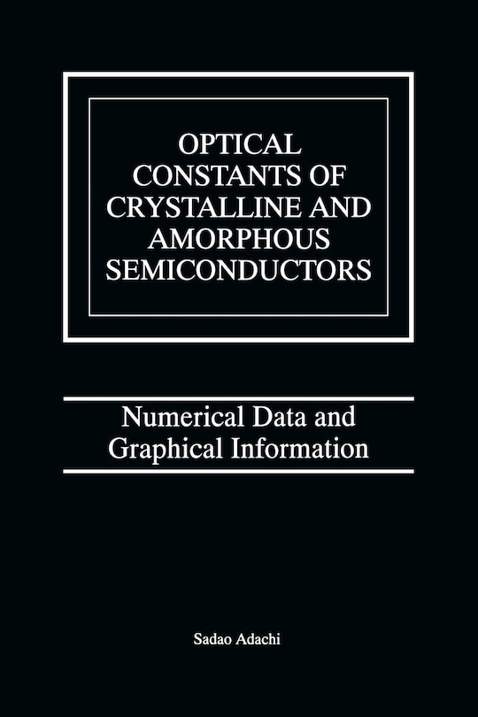 Front cover_Optical Constants of Crystalline and Amorphous Semiconductors