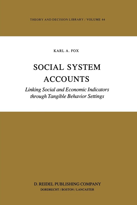 Front cover_Social System Accounts