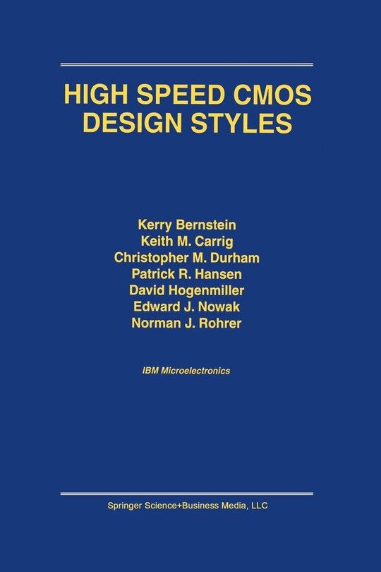 Front cover_High Speed CMOS Design Styles