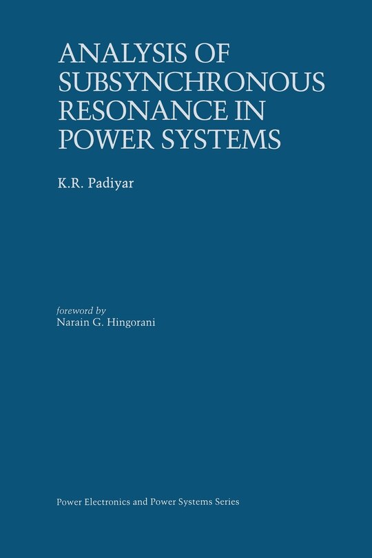 Front cover_Analysis Of Subsynchronous Resonance In Power Systems