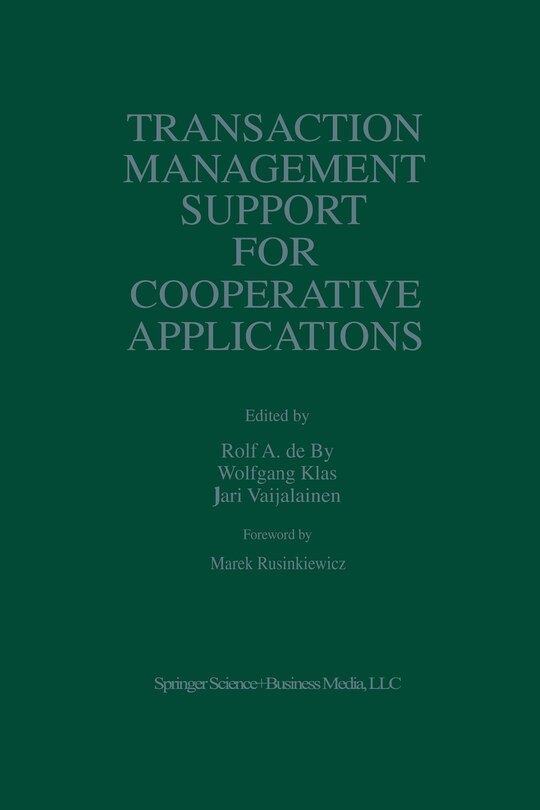 Front cover_Transaction Management Support For Cooperative Applications