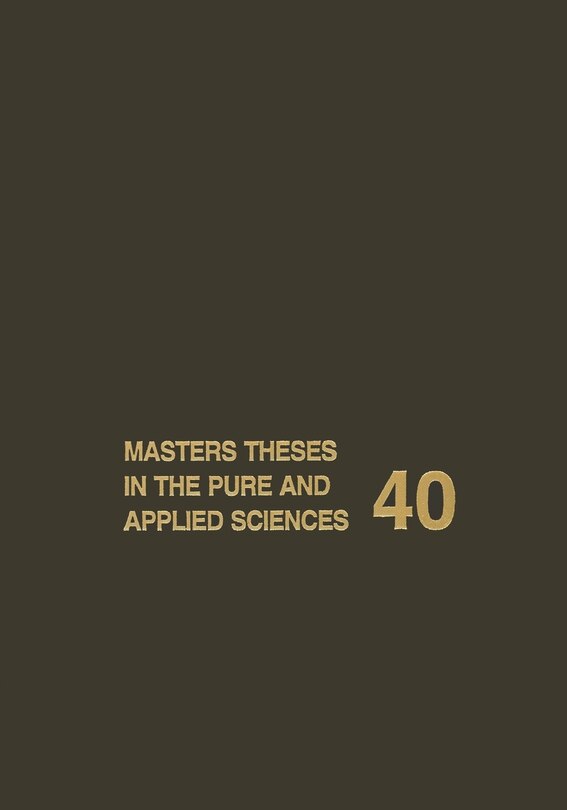 Front cover_Masters Theses In The Pure And Applied Sciences
