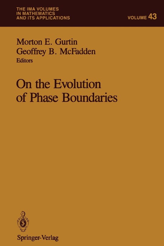 Front cover_On the Evolution of Phase Boundaries
