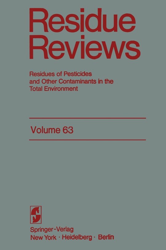 Front cover_Residue Reviews