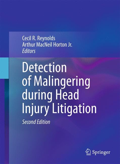 Front cover_Detection of Malingering during Head Injury Litigation