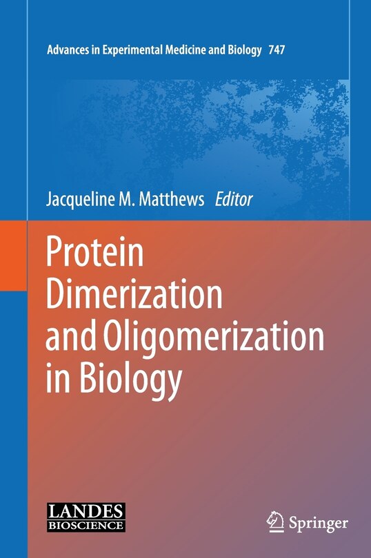 Couverture_Protein Dimerization and Oligomerization in Biology