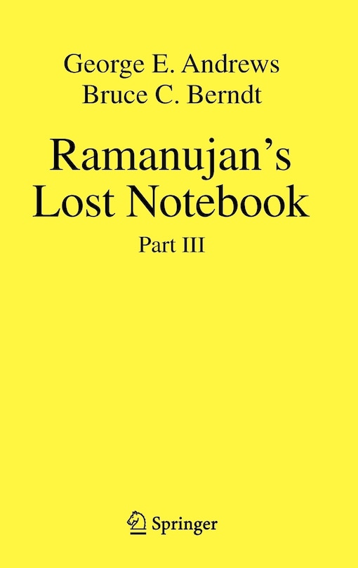 Front cover_Ramanujan's Lost Notebook