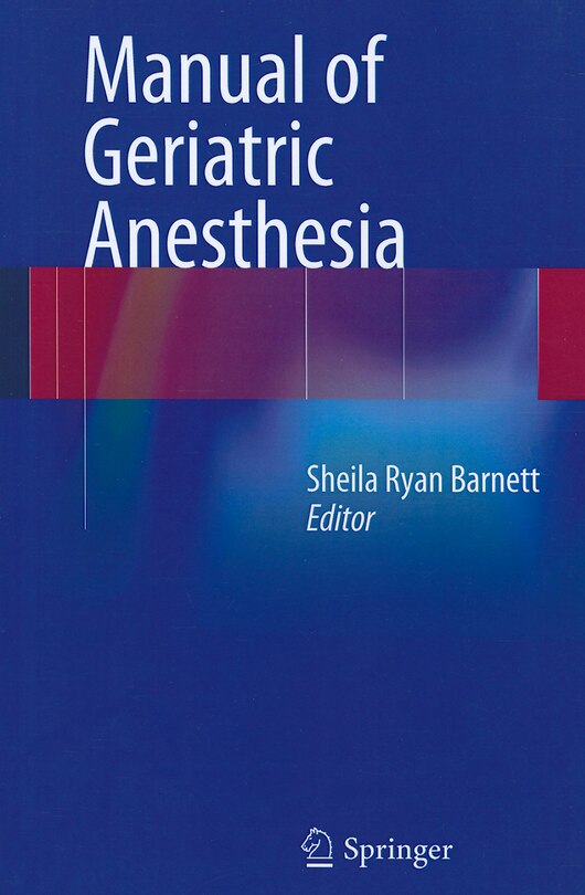 Couverture_Manual of Geriatric Anesthesia