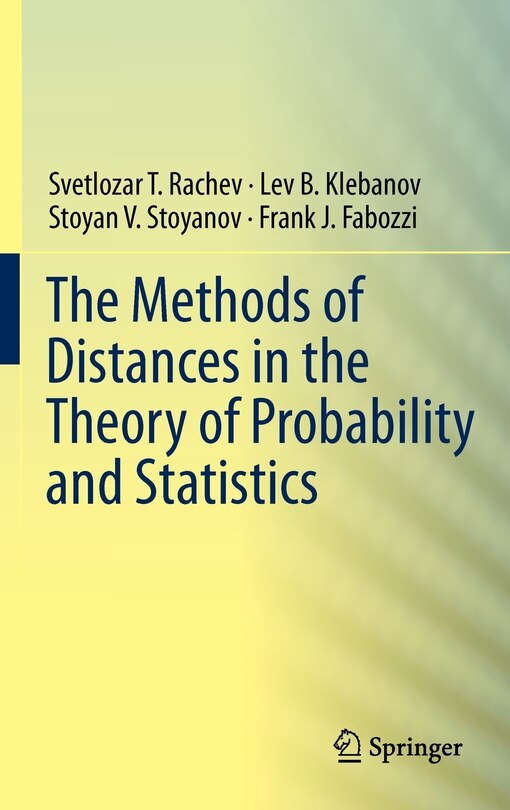 Couverture_The Methods of Distances in the Theory of Probability and Statistics