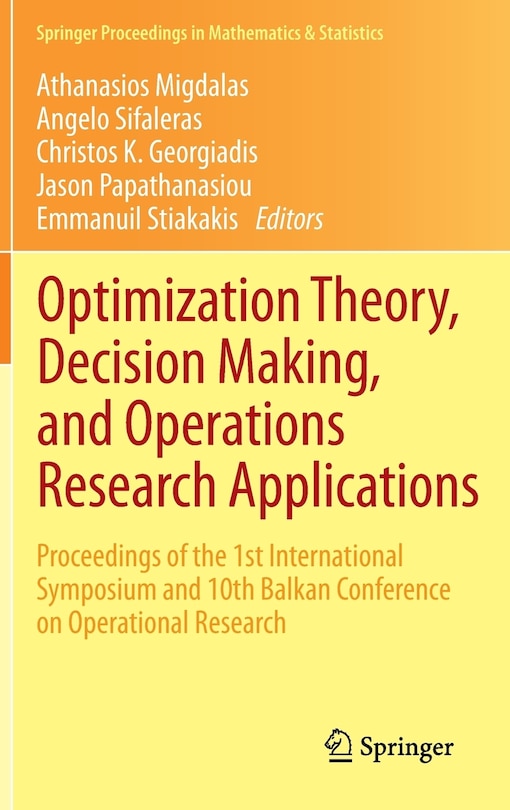 Front cover_Optimization Theory, Decision Making, and Operations Research Applications