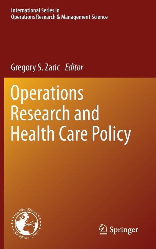 Couverture_Operations Research and Health Care Policy