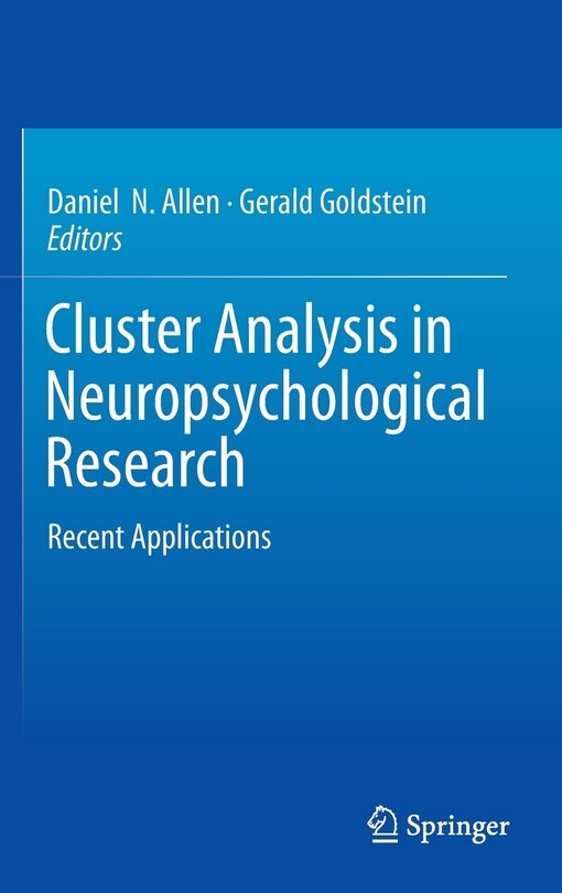 Couverture_Cluster Analysis in Neuropsychological Research