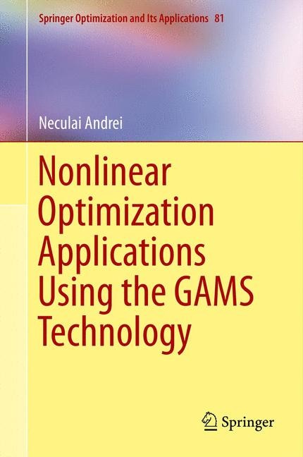 Couverture_Nonlinear Optimization Applications Using the GAMS Technology