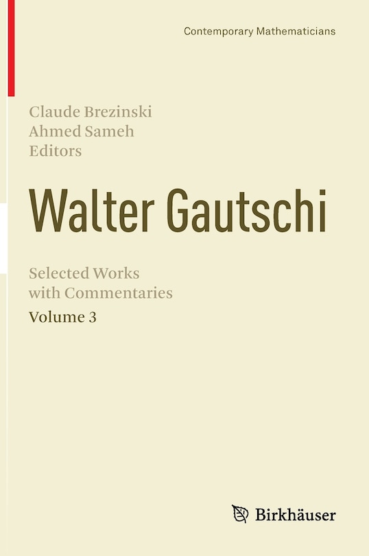 Front cover_Walter Gautschi, Volume 3