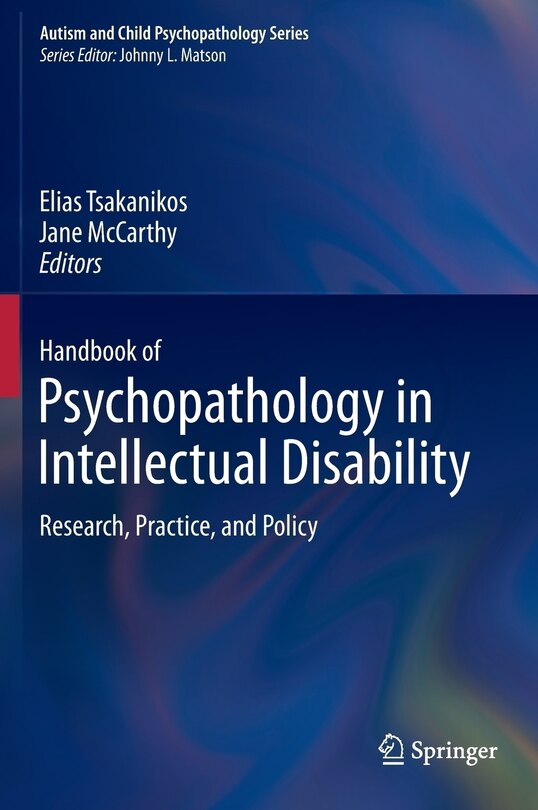 Front cover_Handbook of Psychopathology in Intellectual Disability