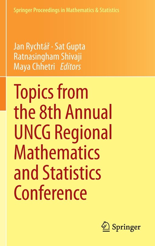 Couverture_Topics From The 8th Annual Uncg Regional Mathematics And Statistics Conference