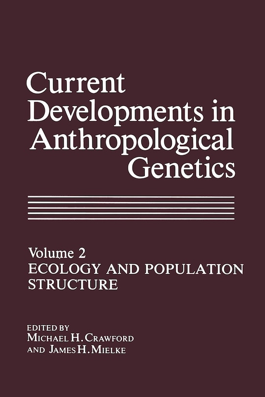 Couverture_Current Developments in Anthropological Genetics