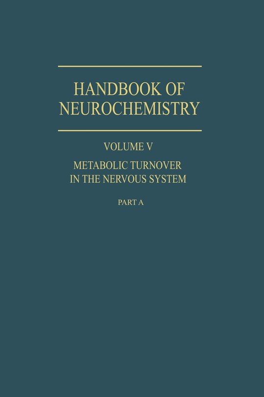 Front cover_Metabolic Turnover in the Nervous System