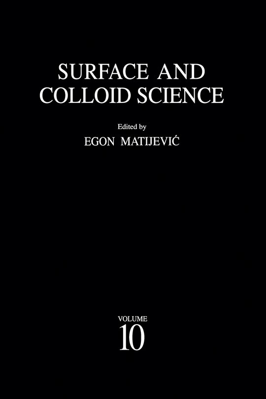 Couverture_Surface and Colloid Science