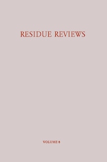 Front cover_Residue Reviews / Ruckstands-Berichte