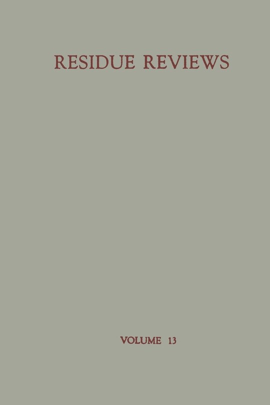 Front cover_Residue Reviews