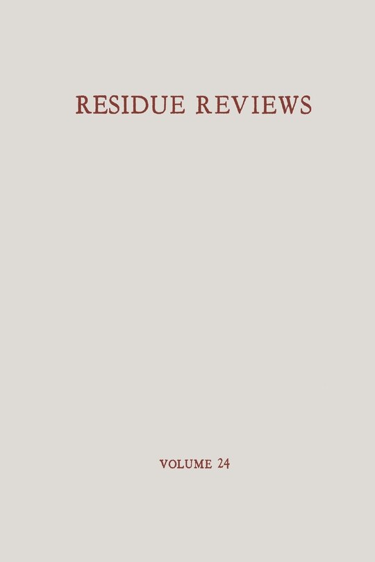 Couverture_Residue Reviews / Rückstands-Berichte