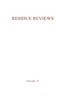 Front cover_Residue Reviews / Ruckstands-Berichte
