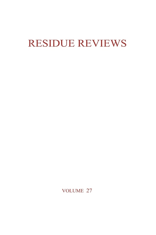 Front cover_Residue Reviews / Ruckstands-Berichte