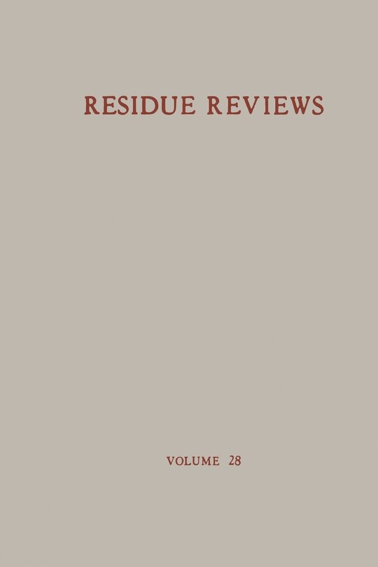 Front cover_Residue Reviews / Ruckstands-Berichte