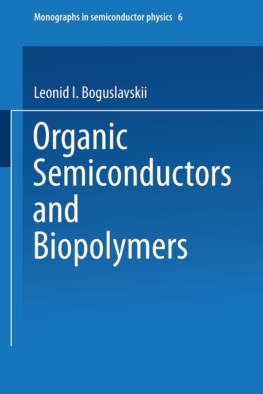 Couverture_Organic Semiconductors and Biopolymers