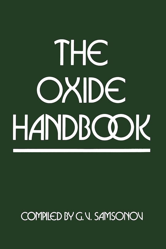 Front cover_The Oxide Handbook