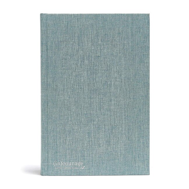 Front cover_CSB (in)courage Devotional Bible, Green Cloth Over Board