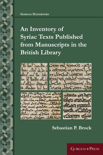 Couverture_An Inventory Of Syriac Texts Published From Manuscripts In The British Library