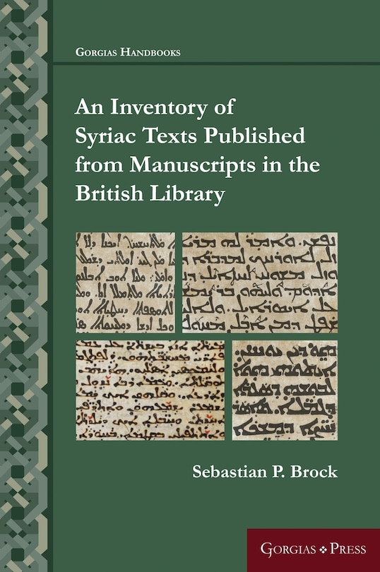 Couverture_An Inventory Of Syriac Texts Published From Manuscripts In The British Library