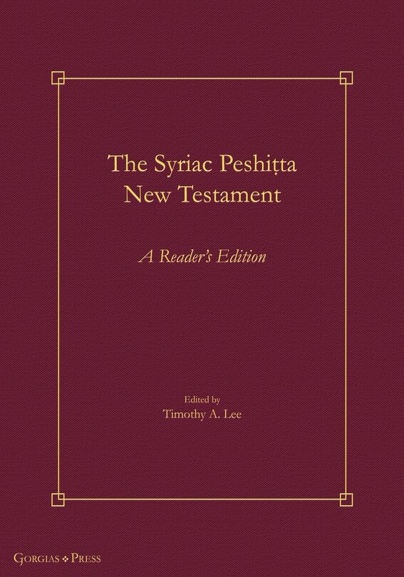 Front cover_The Syriac Peshiṭta New Testament