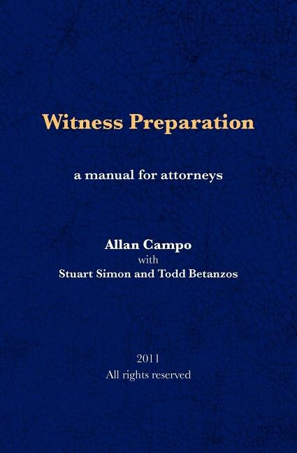 Front cover_Witness Preparation