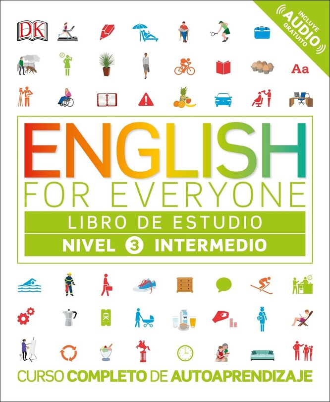 Couverture_English For Everyone: Nivel 3: Intermedio, Libro De Estudio