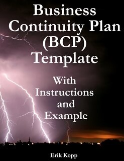 Front cover_Business Continuity Plan (Bcp) Template with Instructions and Example
